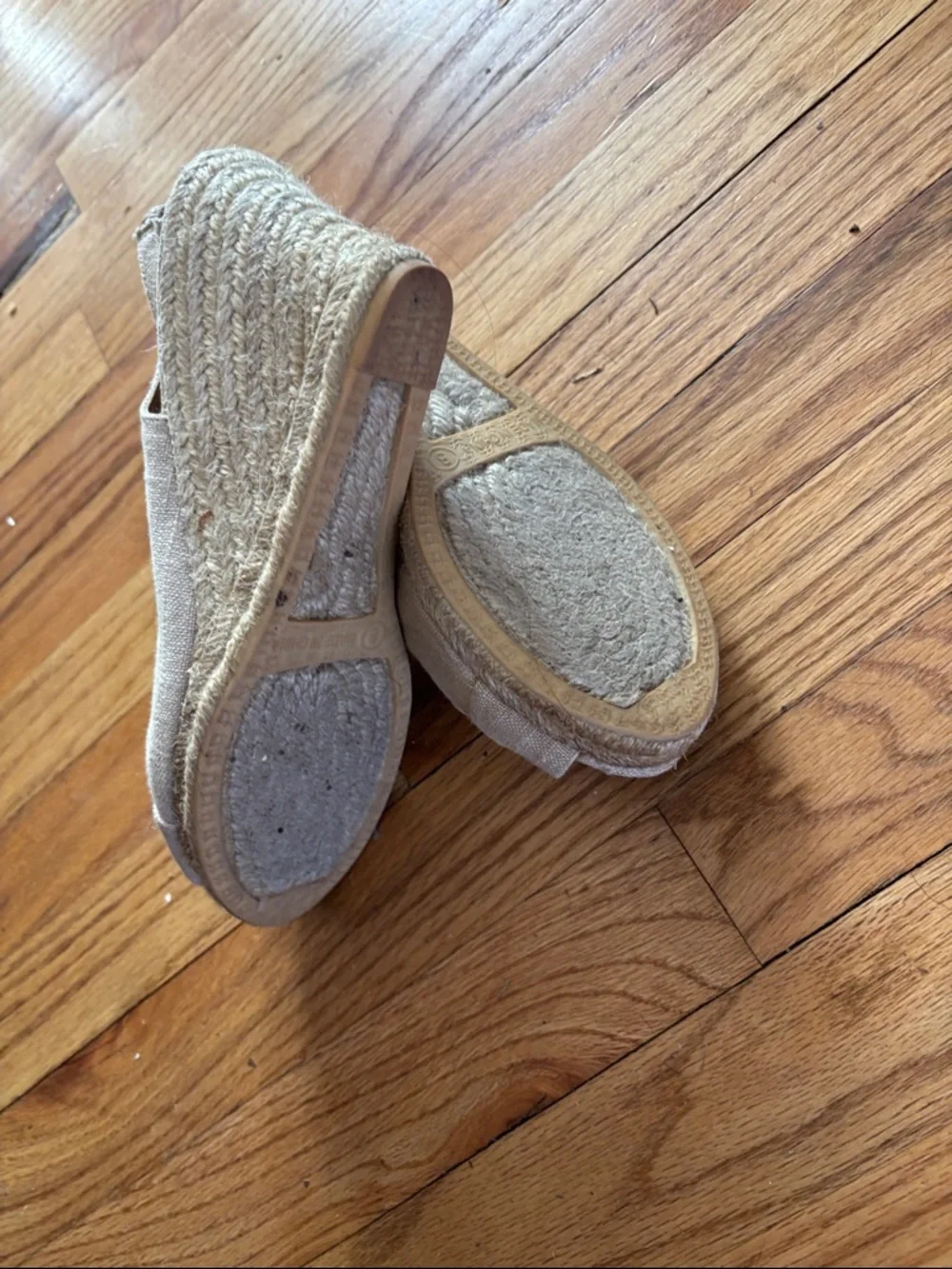 Talbots Beige Knot-Front Slingback espadrille wedges sz 8